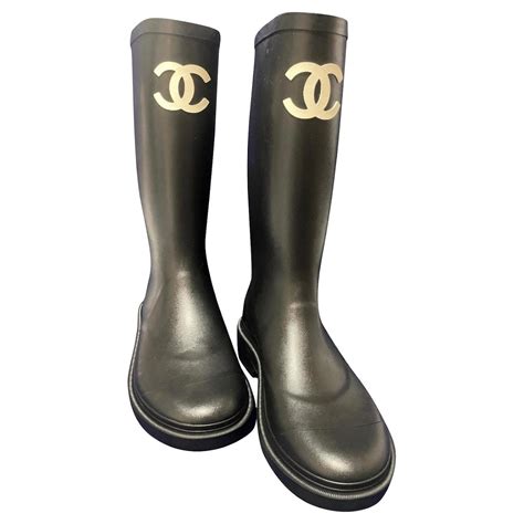 chanel gum boots|chanel knee high boots.